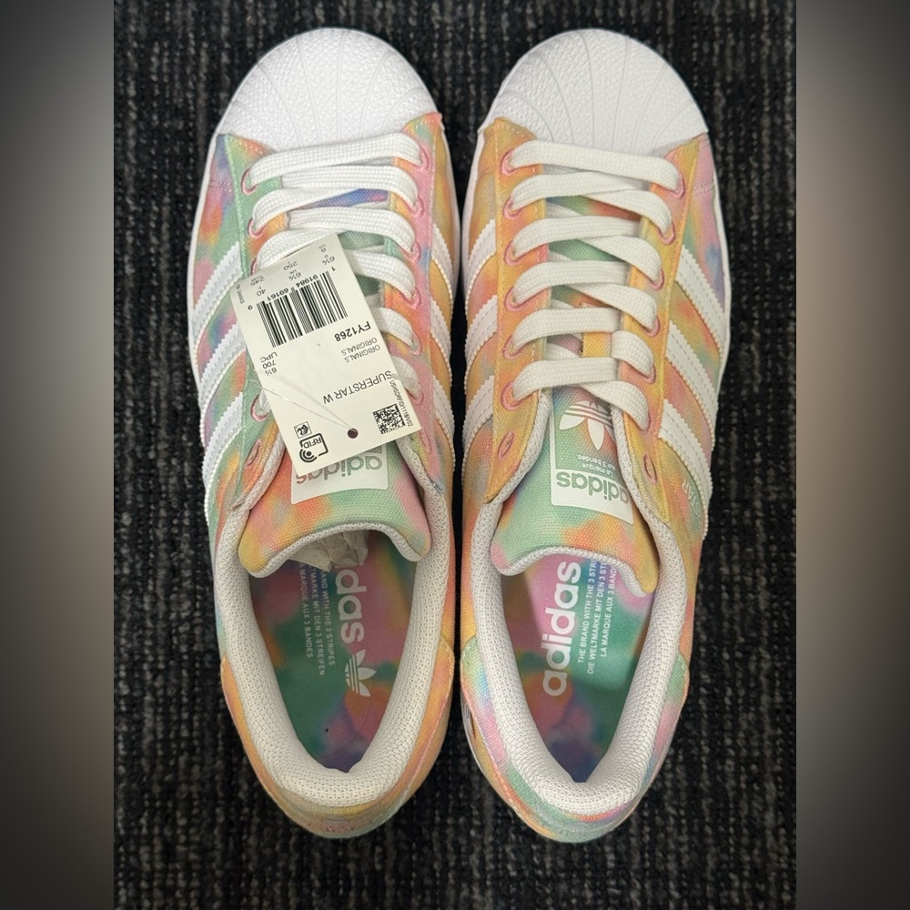 RARE Adidas Superstar W Tie-Dye Sneakers - Picture 6 of 9